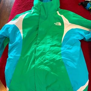 Child’s North Face jacket with fleece zipper insert.  Size Lg 14/16